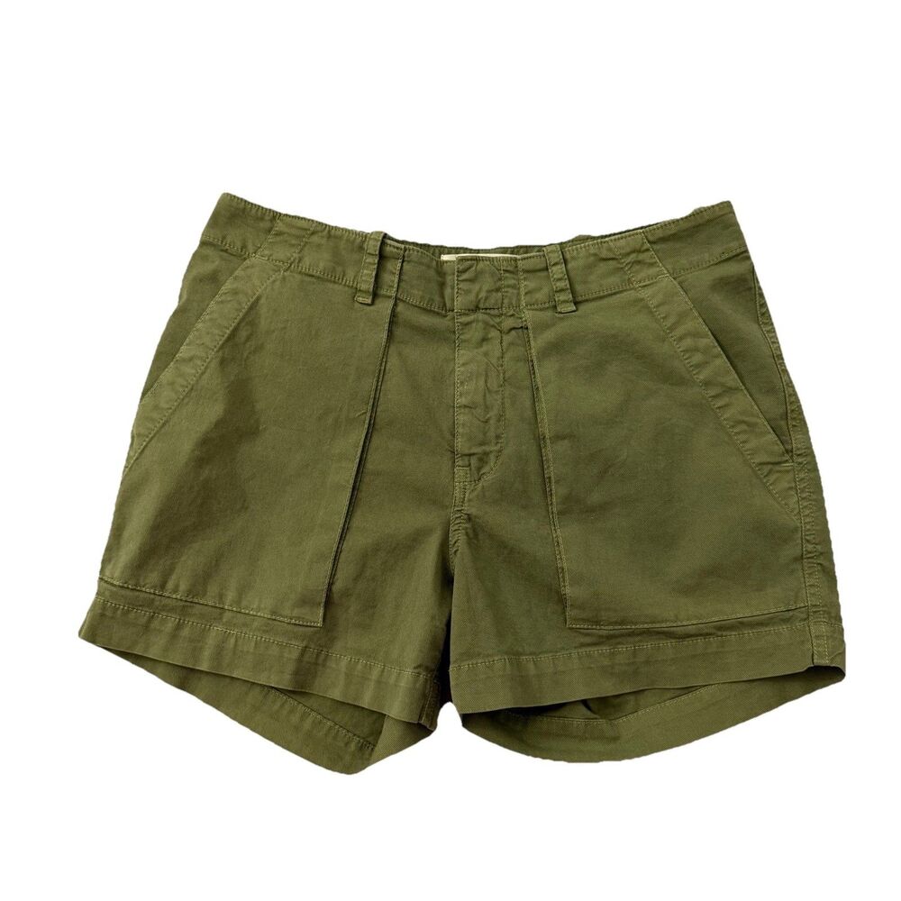 Nili Lotan Olive Green Cargo Shorts